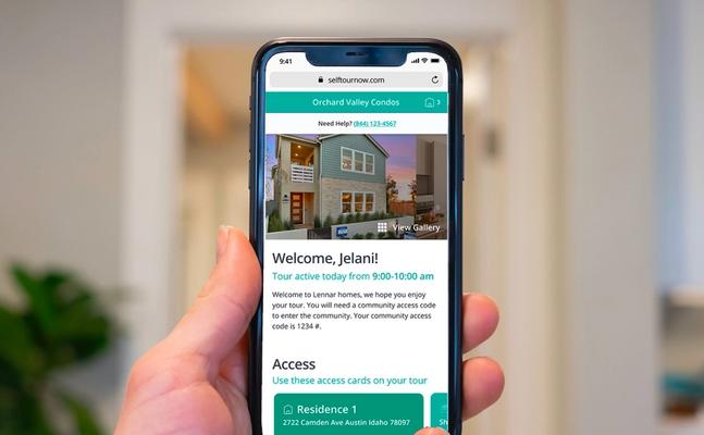 Self-Guided Tours UI Screen on Iphone