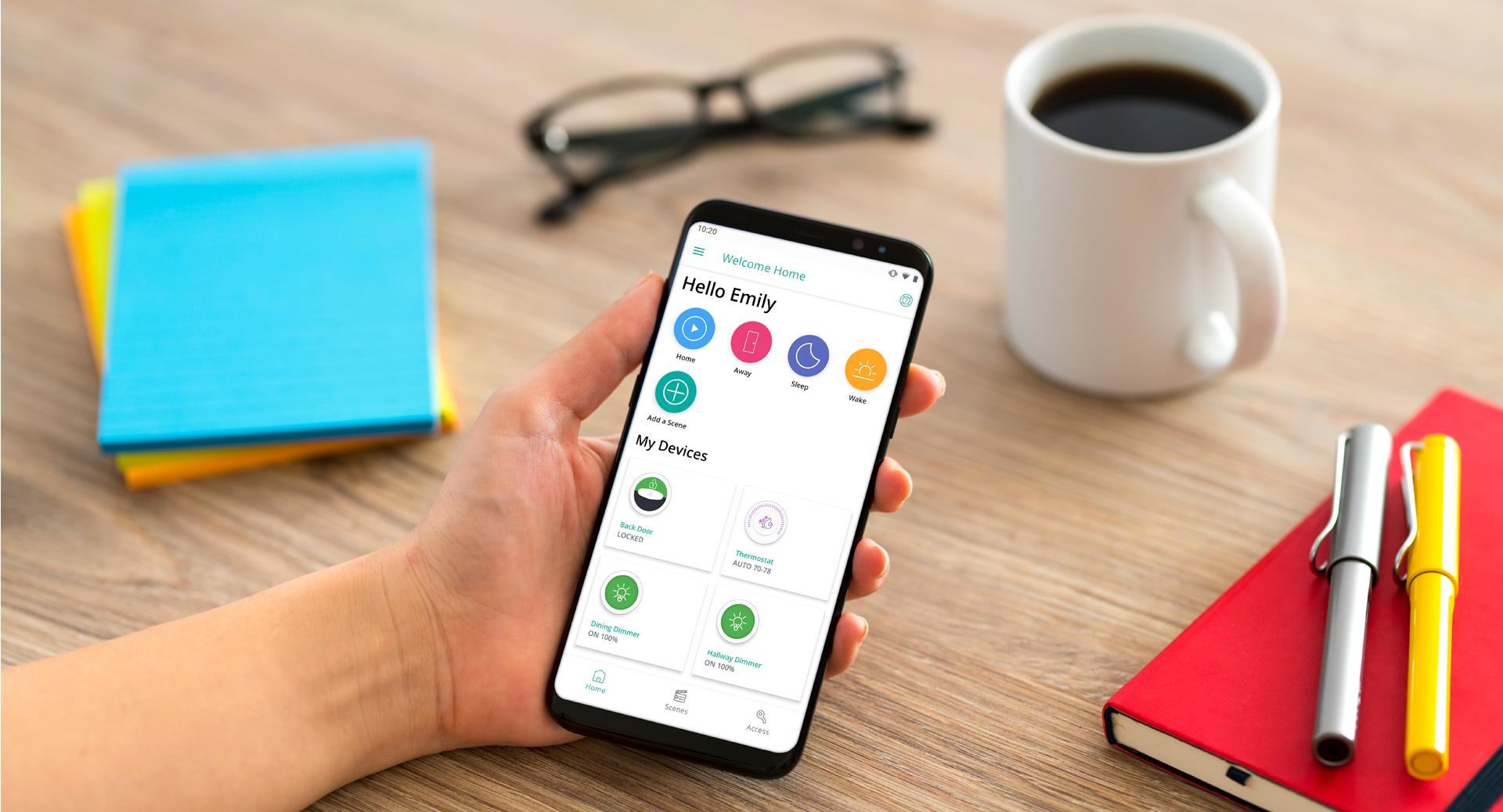 smartrent 2.0 mobile app homepage screen