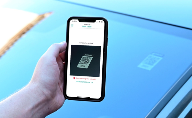 parking decal for smart parking management system